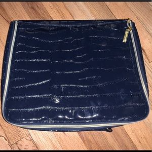 Estee Lauder Navy Blue Croc Makeup Travel Case